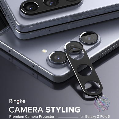 [Užsakomoji prekė] Protectie Camera pentru Samsung Galaxy Z Fold5 - Ringke Camera Styling - Juodos spalvos 4