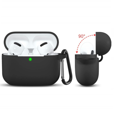 [Užsakomoji prekė] Techsuit - Silicone Case - for Apple AirPods 3, Smooth Ultrathin Material - Juoda 1