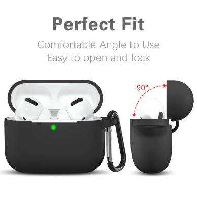 [Užsakomoji prekė] Techsuit - Silicone Case - for Apple AirPods 3, Smooth Ultrathin Material - Juoda 4