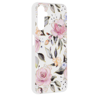 [Užsakomoji prekė] Telefono dėklas Samsung Galaxy A14 5G - Techsuit Marble Series - Chloe Baltas  5