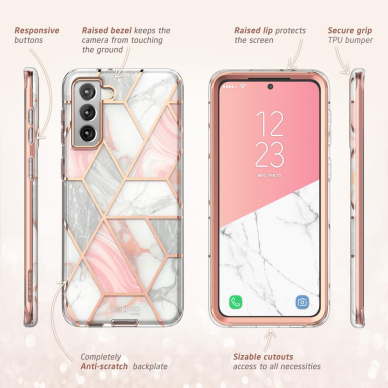 [Užsakomoji prekė] Telefono dėklas Samsung Galaxy S21 5G - I-Blason Cosmo - Marble  6