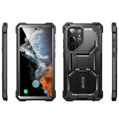 [Užsakomoji prekė] Telefono dėklas Samsung Galaxy S23 Ultra + Folie - I-Blason Armorbox - Juodas THK749 2