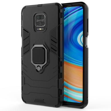 [Užsakomoji prekė] Telefono dėklas Xiaomi Redmi Note 9S / Note 9 Pro / Note 9 Pro Max - Techsuit Silicone Shield - Juodas