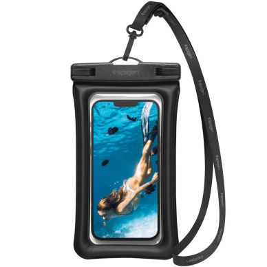 [Užsakomoji prekė] Universalus Dėklas skirtas - Spigen Waterproof Case A610 - Juodas