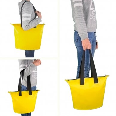 Vandeniui atsparus krepšys 11L PVC Waterproof Bag - geltonas 4