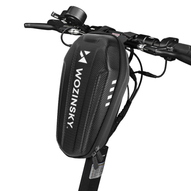 Vandeniui Atsparus Krepšys skirtas elektriniam paspirtukui Wozinsky Waterproof Electric Scooter Handlebar Bag 3L Juodas (WSB4BK)