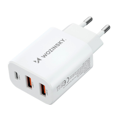 Wozinsky CWCUCW 30W USB-C / 2 x USB-A wall Įkroviklis  - baltas 2