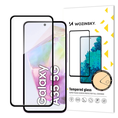 Wozinsky Full Glue Apsauginis stiklas Samsung Galaxy A35 with black frame