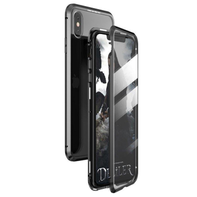 Wozinsky Full Magnetic Case Full Body Front and Back Cover with built-in glass for Vivo X60 black-transparent 4