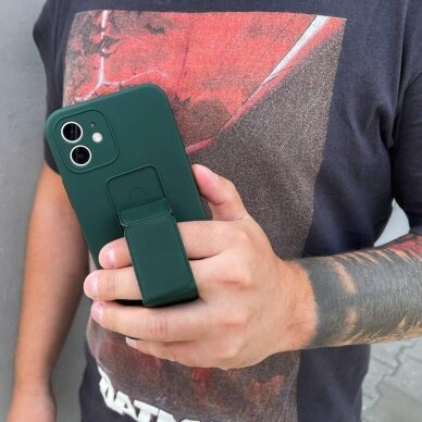 Wozinsky Kickstand Lankstaus Silikono Dėklas Su Stovu iPhone 11 Pro Max Juodas 8