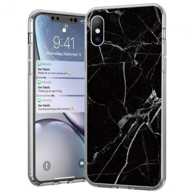 Wozinsky Marble TPU dėklas Samsung Galaxy A42 5G juodas 1