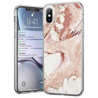 Wozinsky Marble TPU dėklas Samsung Galaxy M51 Rožinis DZWT2129