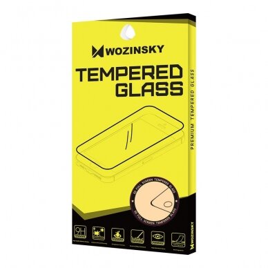 Akcija! Iphone 12 Mini Wozinsky Tempered Glass Full Glue Pilnai Ekraną Dengiantis Grūdintas Stiklas  Juodais Kraštais 1