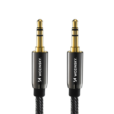 Wozinsky universal mini jack cable 2x AUX cable 1.5 m black 1