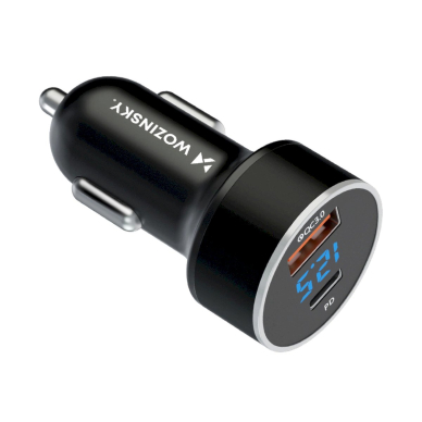 Wozinsky WDCCAC USB-C USB-A 36W car Įkroviklis  - Juodas 2