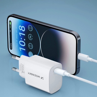 Wozinsky WGWCCW 20W USB-C wall Įkroviklis  - baltas 13