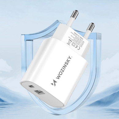 Wozinsky WGWCW USB-A USB-C 20W wall Įkroviklis  - baltas 12