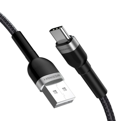 Wozinsky WNBAC1 USB-A / USB-C 2.4A Kabelis 1 m - Juodas 1