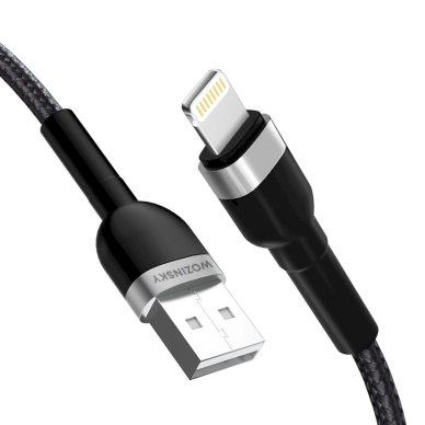 Wozinsky WNBAL2 USB-A / Lightning 2.4A Kabelis 2 m - Juodas 1