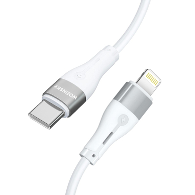 Wozinsky WSTCL2 Lightning / USB-C PD 27W Kabelis 2 m - baltas 2