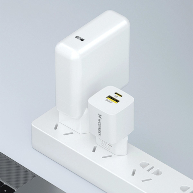 Wozinsky WWCEAC GaN USB-A USB-C 33W wall Įkroviklis  - baltas 12