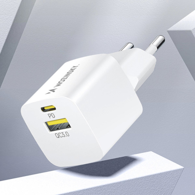 Wozinsky WWCEAC GaN USB-A USB-C 33W wall Įkroviklis  - baltas 9